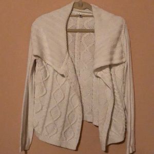 Cabi white cable knit cardigan - as Medium